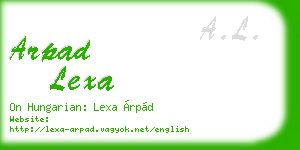 arpad lexa business card