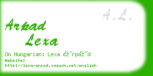arpad lexa business card